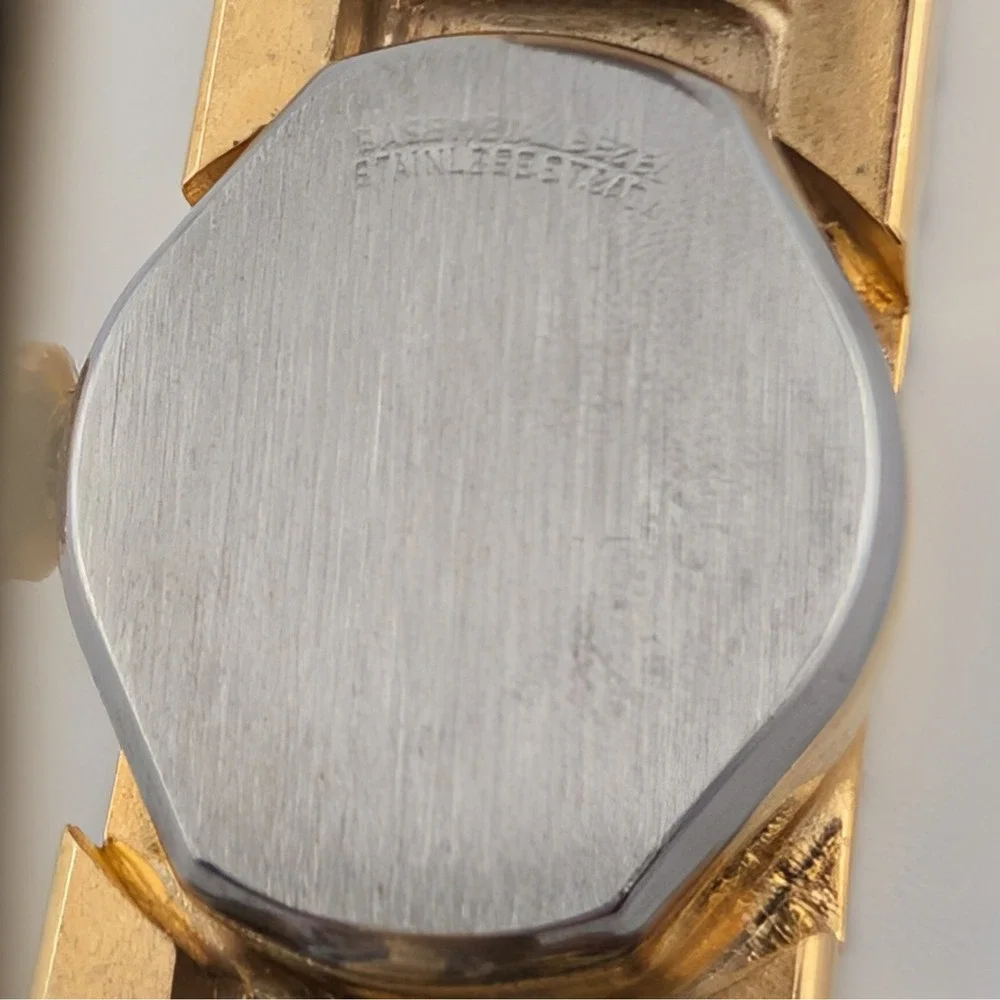 Anne‎ Klein Vintage Manual Wind Gold Rectangle Bangle Watch Art Deco